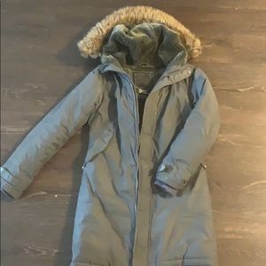Aritzia TNA grey down winter jacket